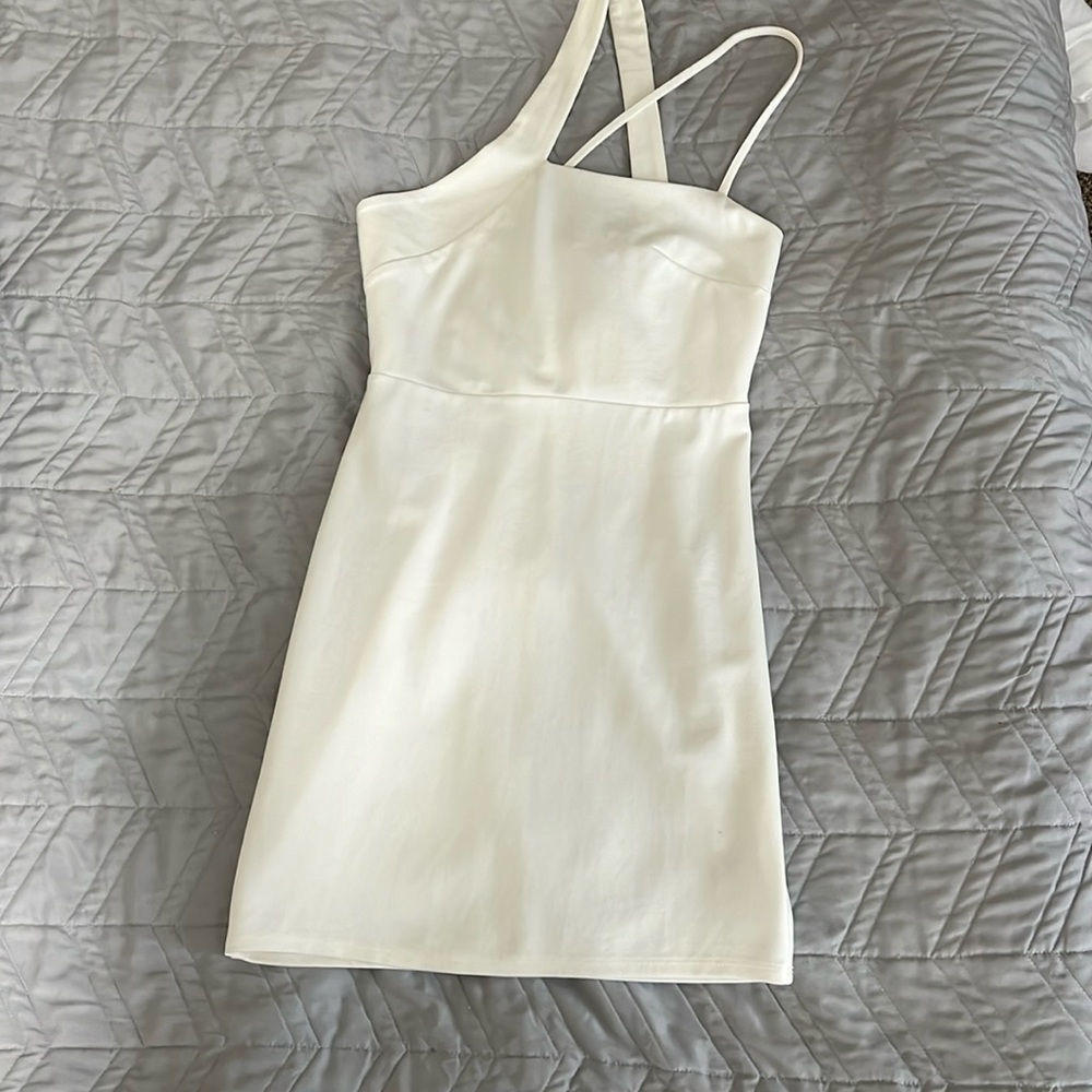 Lush Clothing Women's Cross Over Strap Bodycon Dress - White
